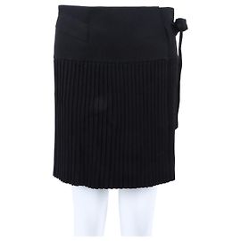 Hermès Knit Wrap Skirt Black