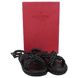 Sandali Rope Valentino in pelle marrone Marrone