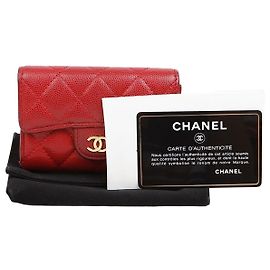 Chanel Caviar Classic Card Holder Wallet Brown