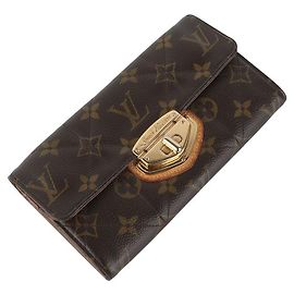 Louis Vuitton Cartera larga para mujer Monogram Etoile Negro