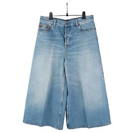 Gucci Horsebit Wide Denim Pants Blue