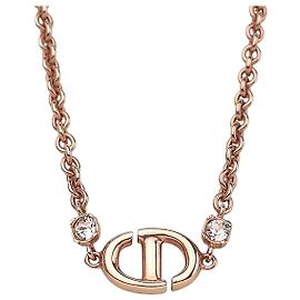 Dior Collana CD Crystal Navy Rose Gold Rosa