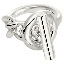 Hermès Silver Women's Ring Croisette Small Model Silvery