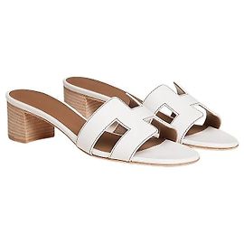 Hermès Sandálias chinelos Oasis para mulher Blanc Marrom