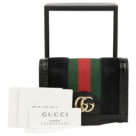 Gucci Ophidia Black Card Case Wallet Black