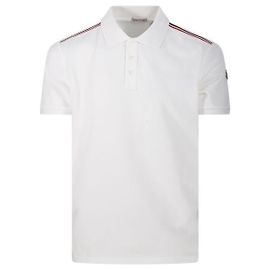 Moncler Logo Polo T-Shirt Weiß Weiß