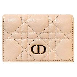 Dior Pink Quilted Leather Card Holder Pink