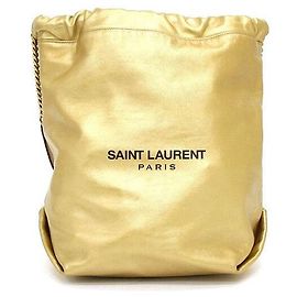 Autre Marque Borsa a secchiello Gold Teddy con coulisse D'oro