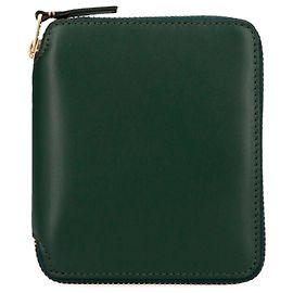 Comme Des Garcons Bicolor-Kalbsleder-Geldbörse Grün