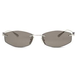 Balenciaga Silver Metal Sunglasses Silvery
