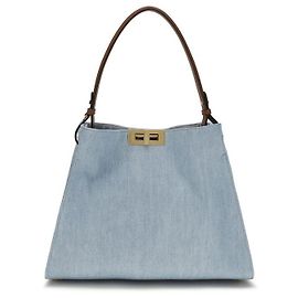 Fendi Borsa Bos Taurus in pelle di vitello blu Blu