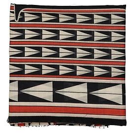Lanvin Black Wool Scarf with Geometric Pattern Black