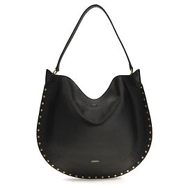 Isabel Marant Black Calf Leather Bos Taurus Shoulder Bag Black