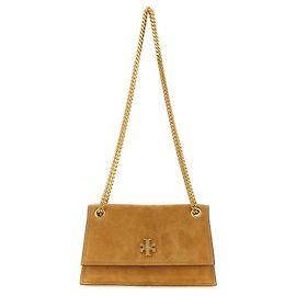 Tory Burch Borsa a tracolla in vitello marrone Marrone