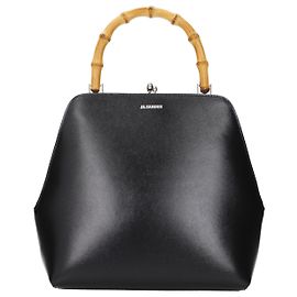 Jil Sander Schwarze Lederhandtasche Schwarz