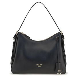 Prada Borsa a tracolla Bos Taurus in pelle di vitello nera Nero