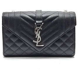 Autre Marque Borsa a tracolla Monogram Envelope Chain Small Nero