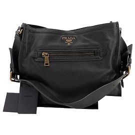 Prada Borsa a tracolla Cervo Gold Logo D'oro