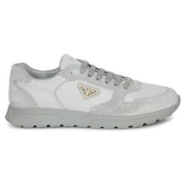 Prada Baskets Frax Re-Nylon et daim Marron