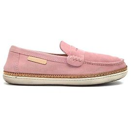 Mocassins Penny Louis Vuitton en daim rose Rose