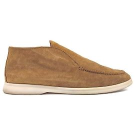 Loro Piana Bottines Chukka ajourées en daim Marron