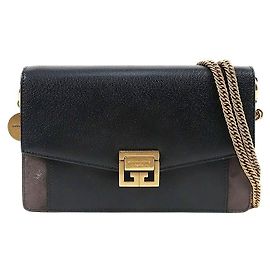 Givenchy Bolsa de ombro com aba preta Preto