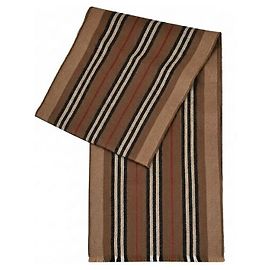 Burberry Sciarpa in Lana Icon Stripe Marrone Marrone