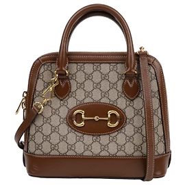 Gucci Horsebit Mini Top Handle Tasche Braun Braun