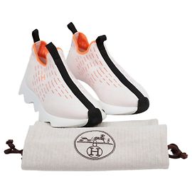 Baskets en maille Hermès Eclair marron Marron