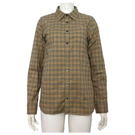 Burberry Camisa de algodão stretch xadrez para crianças e jovens mulheres Multicor