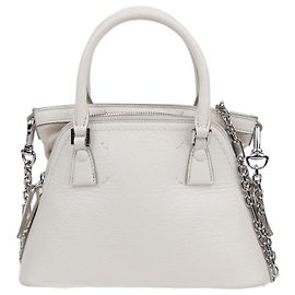 Maison Martin Margiela Micro Leder Tote Bag Weiß Weiß