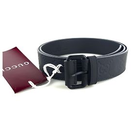 Gucci Rubber Effect Leather Belt Brown