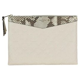 Louis Vuitton Bolsa de Mão Clutch Daily em Python Monogram Multicor