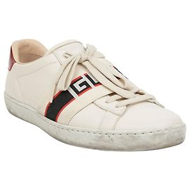 Gucci Ace Banding White Leather Sneakers White