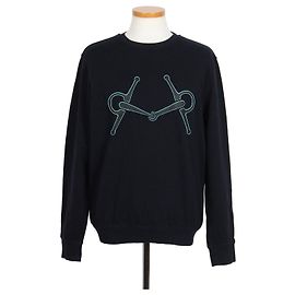 Hermès Sweatshirt com morsilha e detalhe em couro Multicor