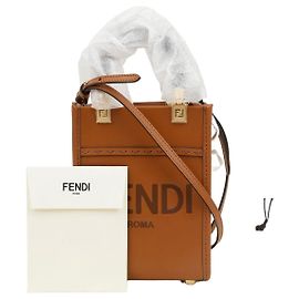Fendi Borsa a Tracolla Sunshine Mini Tote Marrone