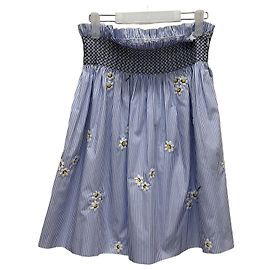 Miu Miu Striped Daisy Embroidery Skirt Multiple colors
