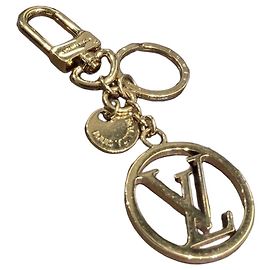 Louis Vuitton LV Circle Charm Keyring Gold Red
