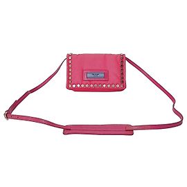 Prada Borsa a tracolla Etiquette Stud Pocono Marrone