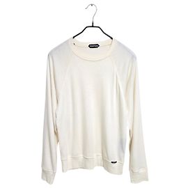 Tom Ford T-Shirt aus Kaschmirstrick Weiß