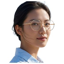 Céline Glasses Frame Gold Round Metal Golden