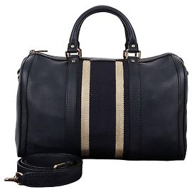 Gucci Borsa Boston e borsa a tracolla in pelle blu navy Blu