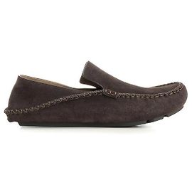 Loewe Mocassins de condução Rambla em camurça de bezerro Marrom