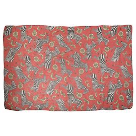 Dolce & Gabbana Xale wrap, estola e lenço de seda com estampa de zebra vermelha Vermelho
