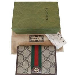 Gucci Ophidia GG Supreme Small Wallet Brown