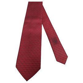 Gucci Corbata de jacquard GG Red Crest Roja