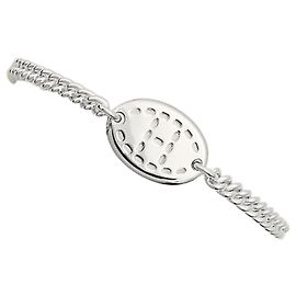 Hermès Bracciale Point Sellier Modello Large Argento Argento