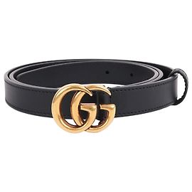 Gucci Cintura da donna Gancini oro e nera Nero