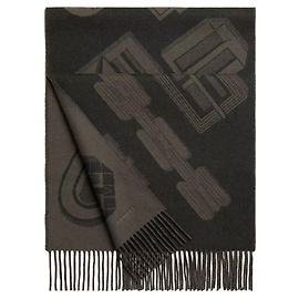 Hermès Écharpe en cachemire kaki Marron