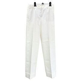 Loro Piana Baumwollhose weiß Weiß